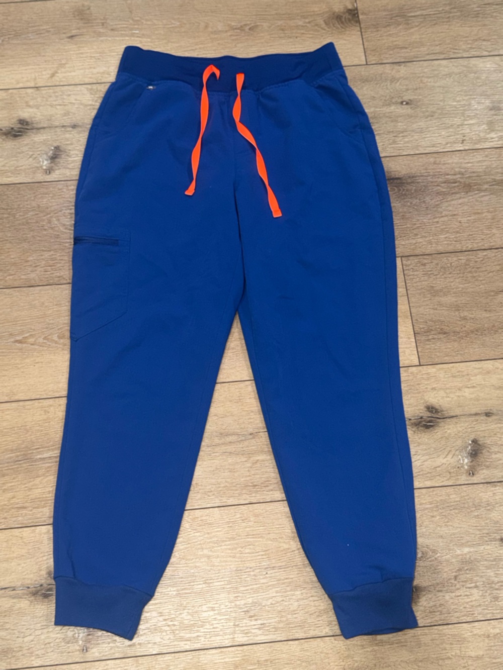 Figs Zamora High Waisted Jogger Scrub Pants M Petite Winning Blue